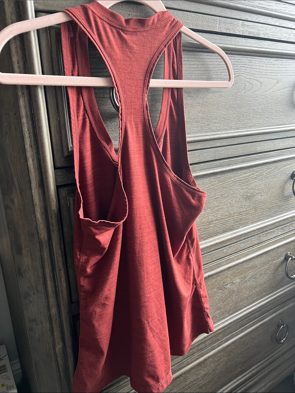 Vuori Lux Performance Racerback Tank Top - Terracotta / Burnt Sienna - Picture 4 of 4